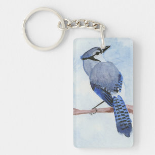 Blue Jay Key Ring