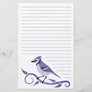 Blue Jay Lined Stationery