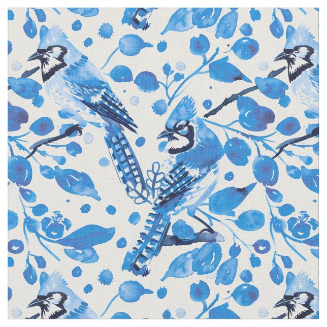 Blue Jay Melody Fabric (Close Up)