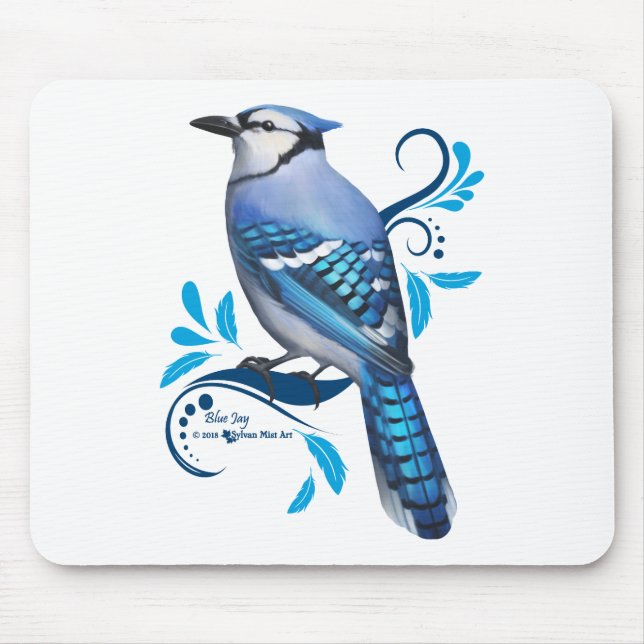 Blue Jay Mouse Mat (Front)