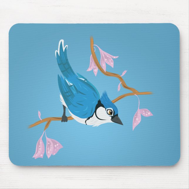 Blue Jay Mouse Mat (Front)