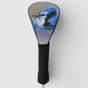 Blue Jay Painting - Original Bird Art Golf Head Cover