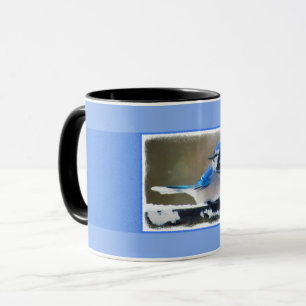 Blue Jay Painting - Original Bird Art Mug