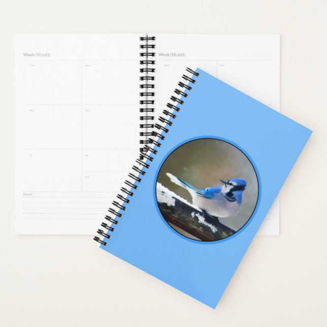 Blue Jay Painting - Original Bird Art Planner (Display)