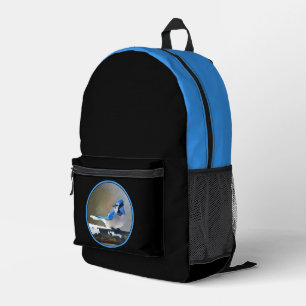 Blue Jay Painting - Original Bird Art Printed Backpack