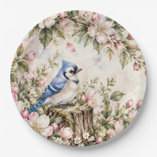 Blue jay paper plate