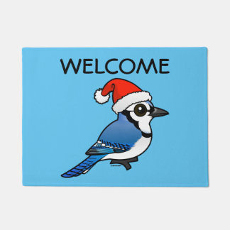 Blue Jay Santa Doormat