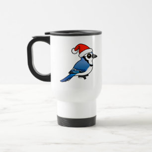 Blue Jay Santa Travel Mug