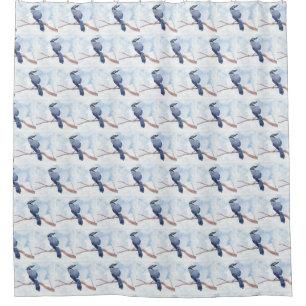 Blue Jay Shower Curtain