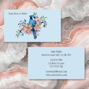 Blue Jay Spring Flowers Business Card