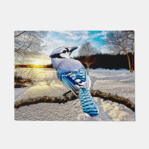 Blue Jay Sunrise Doormat