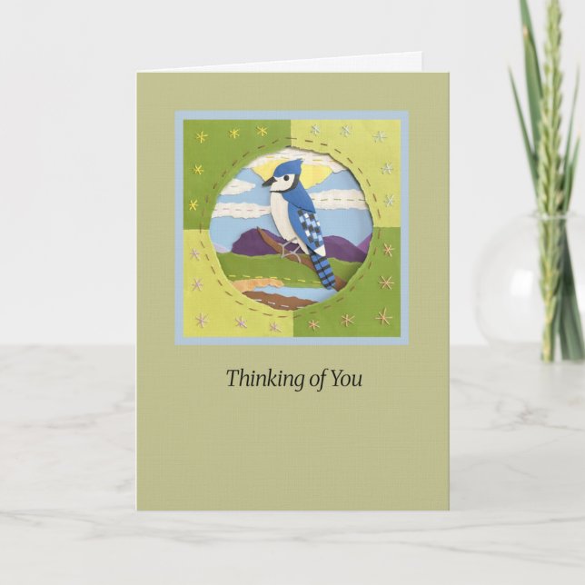 Blue Jay "Thinking of You" Art Card (Front)