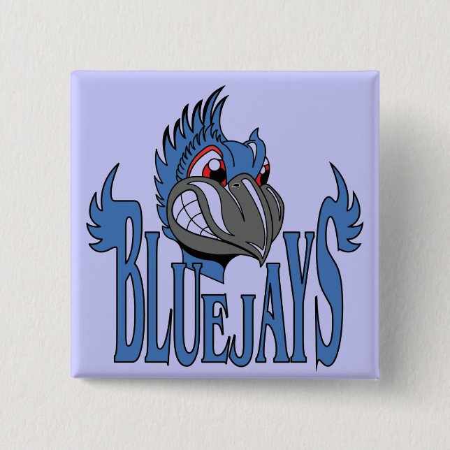 blue jays 15 cm square badge (Front)