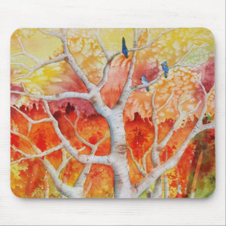 Blue jays in Autumn Mouse Mat