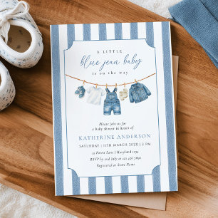 Blue Jean Baby Baby Shower Invitation