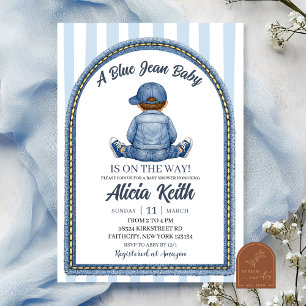  Blue Jean Baby Boy Baby Shower Invitation