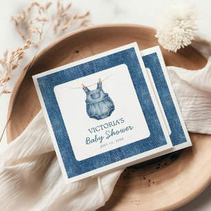 Blue Jean Baby Denim Baby Shower Napkin
