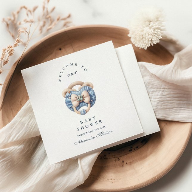 Blue Jean Baby Denim Baby Shower Napkin (Creator Uploaded)
