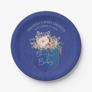 Blue Jean Baby Denim Shower Custom Paper Plates