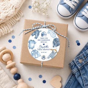 Blue Jean Baby Denim Themed Baby Shower Stickers
