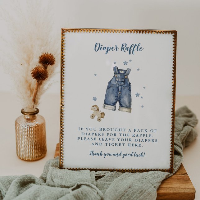 Blue Jean Baby Shower 8x10 Diaper Raffle Sign (Creator Uploaded)