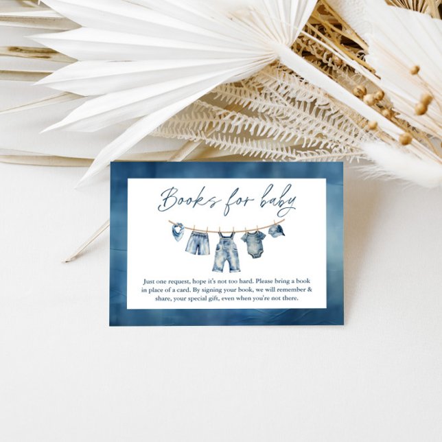 Blue Jean Baby Shower, Books for Baby Enclosure Card (Creator Uploaded)