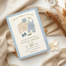 Blue Jean Baby Shower Denim Boy Clothes