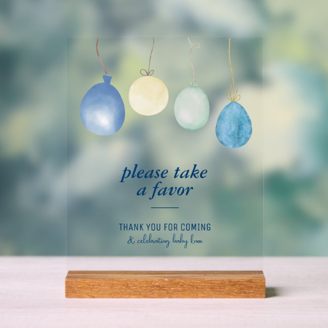 Blue Jean Baby Shower | Denim Favours Party Acrylic Sign (Neutral)