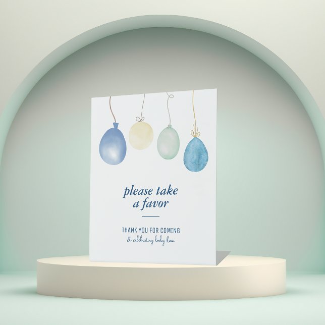 Blue Jean Baby Shower | Denim Favours Party Pedestal Sign (Creator Uploaded)