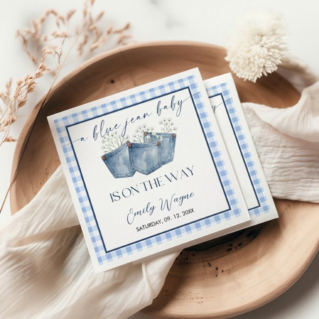 Blue Jean Baby Shower Napkin (Creator Uploaded)