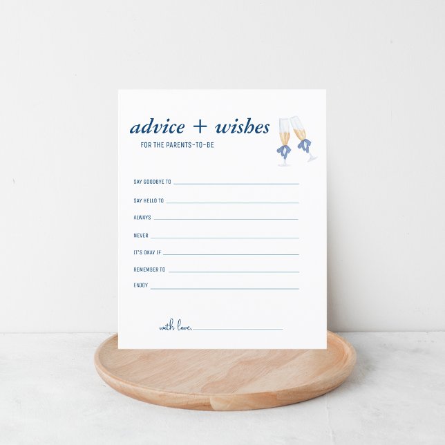 Blue Jean Baby Shower | New Parents Advice Card (Creator Uploaded)