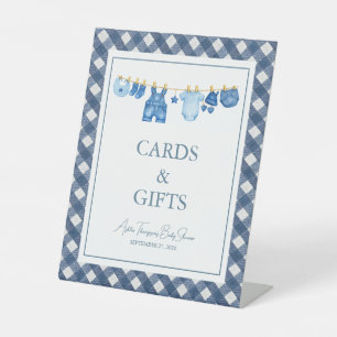 Blue Jean Baby Shower Pedestal Sign