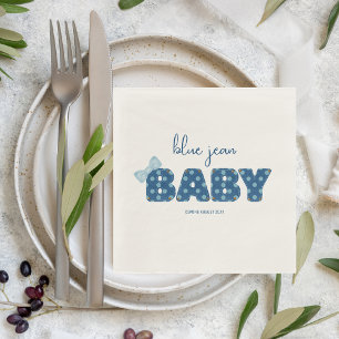 Blue Jean Baby Shower Tableware Denim Party Napkin