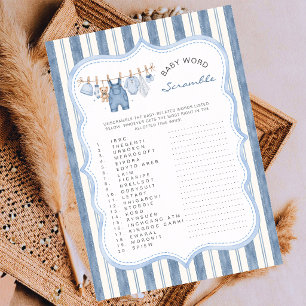 Blue Jean Baby Striped Baby Word Scramble Game