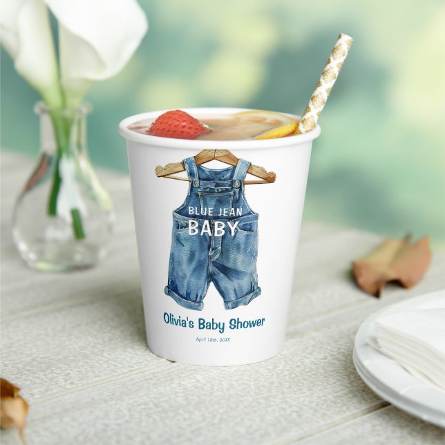 Blue Jean Boy Western Baby Shower Paper Cups (Insitu)
