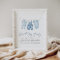 Blue Jean Denim Baby Shower Don't Say Baby Sign