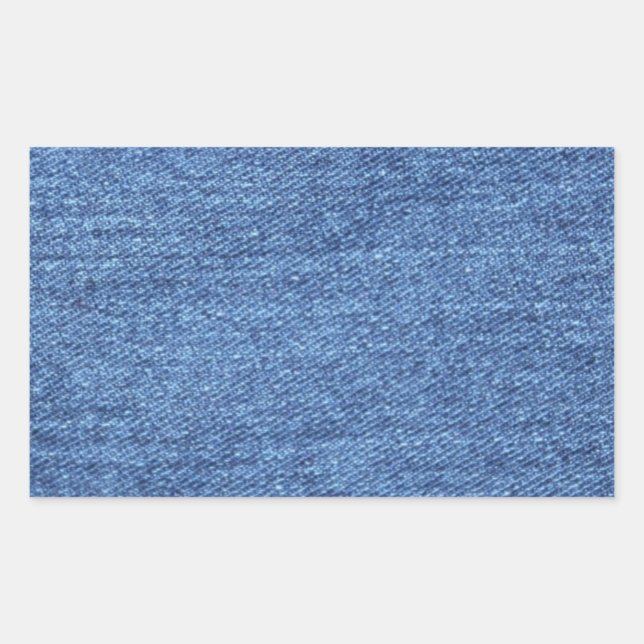Blue Jean Denim Background Rectangular Sticker (Front)