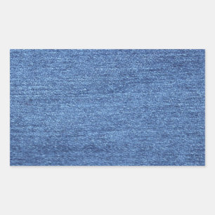 Blue Jean Denim Background Rectangular Sticker