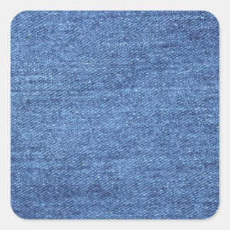 Blue Jean Denim Background Square Sticker