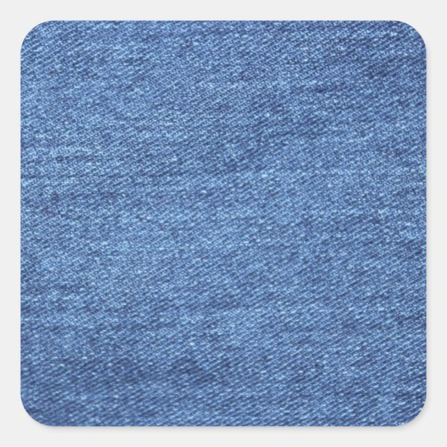 Blue Jean Denim Background Square Sticker (Front)