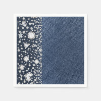 Blue Jean Denim & Diamonds Bling Diamond Party