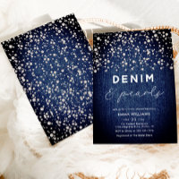 Blue Jean Denim Diamonds & Pearls Bridal Shower