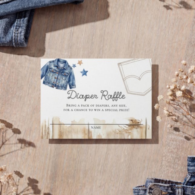 Blue Jean Denim Diaper Raffle  Enclosure Card (Creator Uploaded)