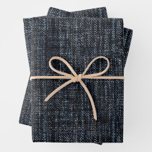 Blue Jean Denim Distressed Pattern Wrapping Paper