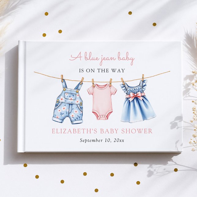 Blue Jean Girl Baby Shower Guest Book (Creator Uploaded)
