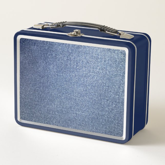 Blue Jean Metal Lunchbox  (Front)
