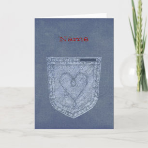 Blue Jean Note Cards Template