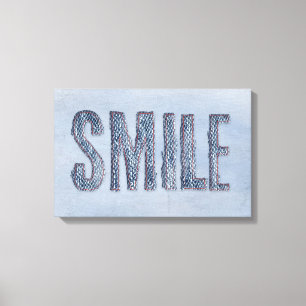blue jean smile canvas print