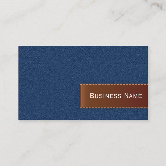 Blue Jeans and Leather Business Card (Front)