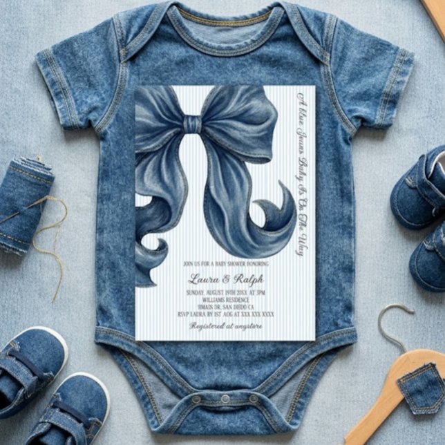 Blue Jeans Baby Shower Invitation (Creator Uploaded)